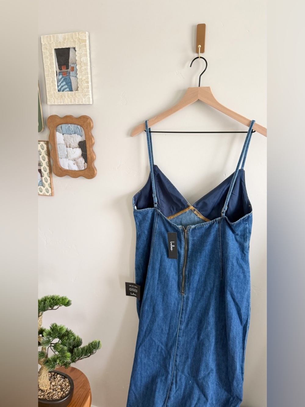 Lulus Dark Wash Denim Sleeveless Midi Dress - Picture 8 of 11